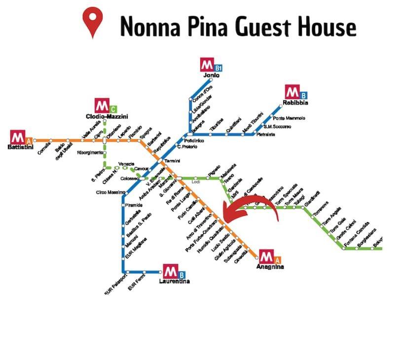 Nonna Pina Guest House Moderno Appartamento Vicino Metro AWifi,Netflix Roma Exterior foto